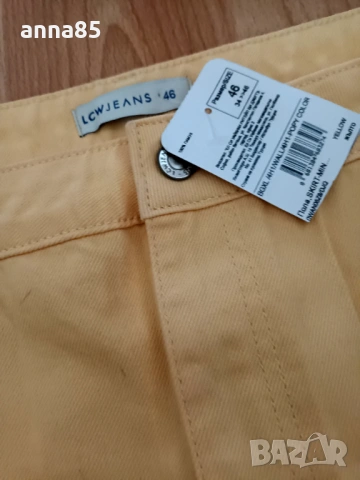 Нова жълта дънкова пола ХL, снимка 2 - Поли - 53293695