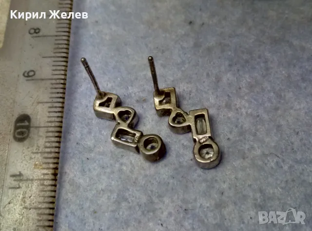 ФЕШЪН АРТ СКЪПОЦЕННИ ОБЕЦИ от БЛАГОРОДНА СТОМАНА с БЯЛА ПОЗЛАТА и ФАСЕТИРАН ПЛАНИНСКИ КРИСТАЛ 48647, снимка 4 - Обеци - 49704525