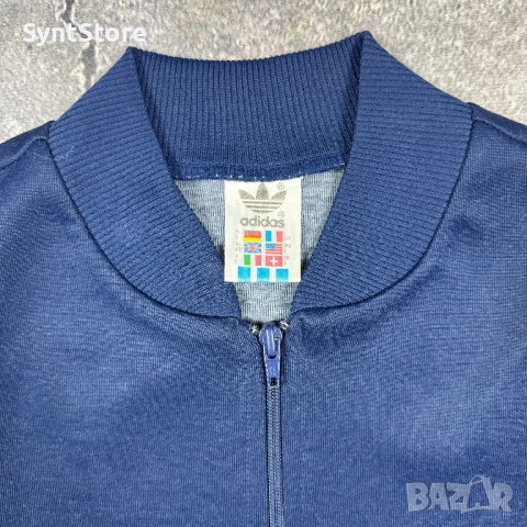 Винтидж горница Adidas, Тъмносиня, 80те - 90те  – Размер S, снимка 3 - Спортни дрехи, екипи - 53584896