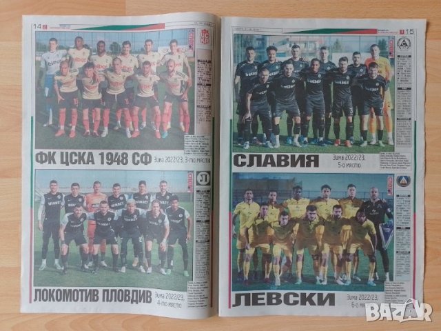 Тема спорт албум Първа лига зима 2022-23, снимка 2 - Колекции - 41892398