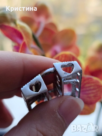 Нова масивна сребърна висулка с циркони, снимка 8 - Колиета, медальони, синджири - 52236692