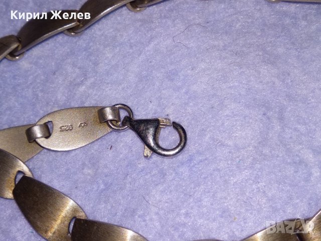 КРАСИВО ДИЗАЙНЕРСКО МАРКОВО ФЕШЪН АРТ СРЕБЪРНО КОЛИЕ ЛАНЕЦ СРЕБРО 925 ЧАСТ от КОМПЛЕКТ 25870, снимка 13 - Колиета, медальони, синджири - 41741056