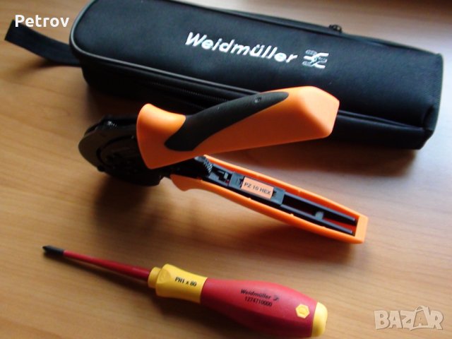 WEIDMÜLLER PZ 10 HEX - ТОП-PROFI Кримпклещи 0,14 - 10 mm²  ШЕСТОСТЕНЕН SUPER CRIMP !! НОВИ !!GERMANY, снимка 2 - Клещи - 35192262