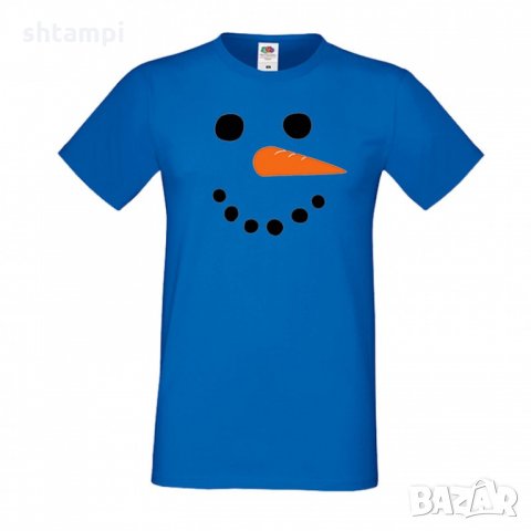 Мъжка тениска Коледа snowman face, снимка 3 - Тениски - 34690443