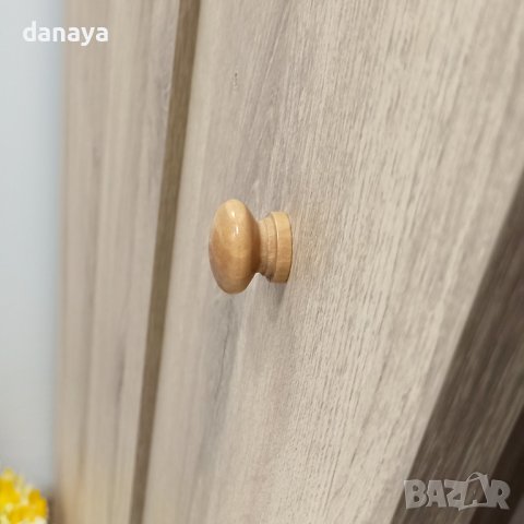 3598 Комплект кръгли дървени дръжки за мебели, 2 броя, снимка 2 - Други - 40055952