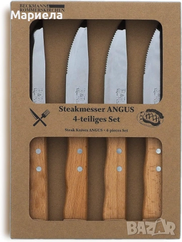 Комплект ножове за стек B&R ANGUS, 4 части, снимка 2 - Прибори за хранене, готвене и сервиране - 53781188
