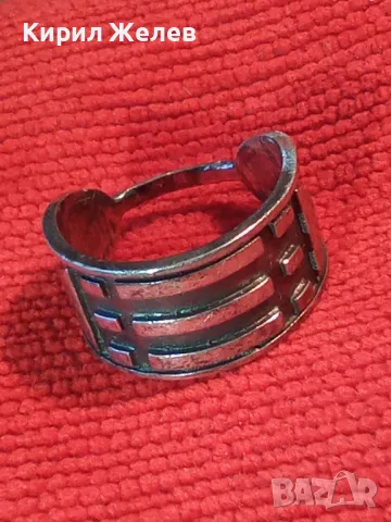 СТИЛНО АРТ ОРНАМЕНТИРАН СРЕБЪРЕН ПРЪСТЕН ЛАКИРАНО СРЕБРО ВИСОКА ПРОБА РЪЧНА ДИЗАЙНЕРСКА РАБОТА 46796, снимка 11 - Пръстени - 50023706