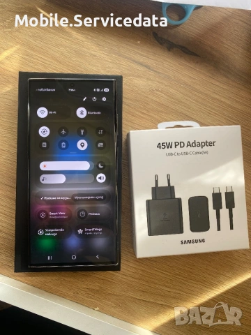 Samsung Galaxy S23 Ultra 256GB – Перфектно състояние, кутия, ново зарядно + оригинален адаптер, снимка 2 - Друга електроника - 52507023