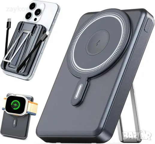 Преносимо зарядно устройство Magsafe 10000mAh, безжична магнитна захранваща банка