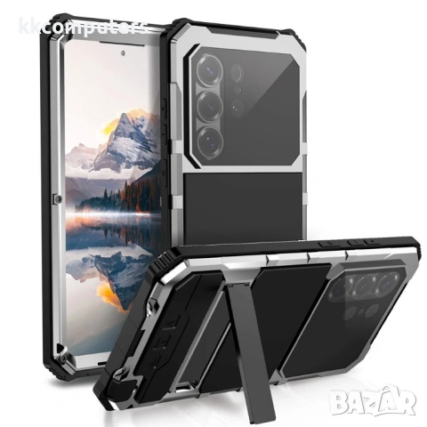 R-JUST удароустойчив влагоустойчив калъф с метална стойка и протектор за Samsung Galaxy S26 Ultra, снимка 3 - Калъфи, кейсове - 53705485