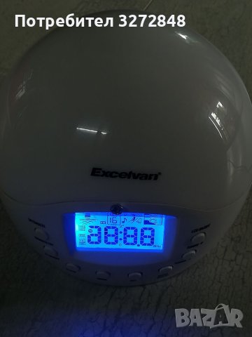 Нощна лампа EXCELVAN с часовник, аларма /с приятни звуци/ и радио , снимка 6 - Настолни лампи - 40893367