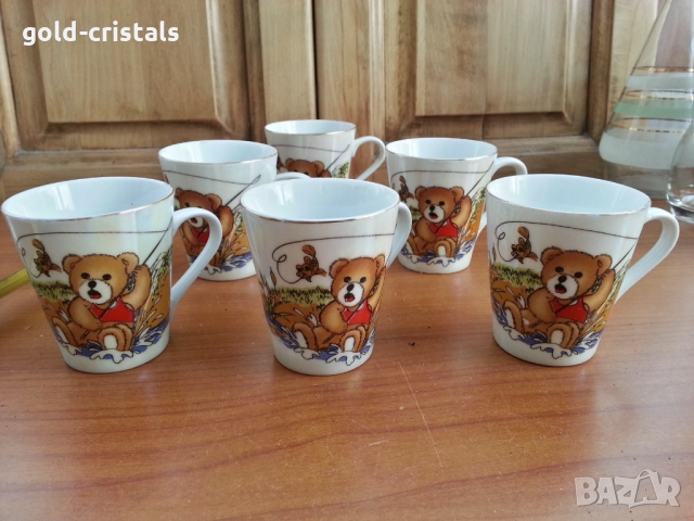 Стар японски порцелан чашки детски мотиви 