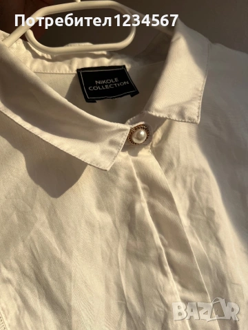 Бяла риза Nikole Collection , снимка 4 - Ризи - 53778202