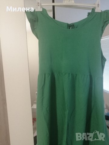 Зелена миди рокля, снимка 4 - Рокли - 41979029