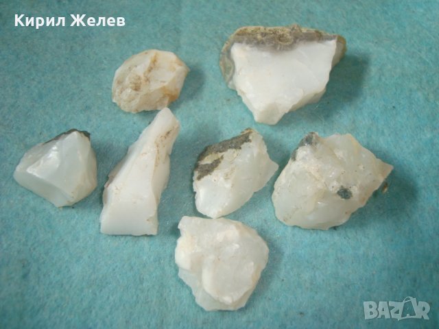 МЛЕЧЕН ОПАЛ - Лот 5 КЪСЧЕТА ПОЛУСКЪПОЦЕННИ КАМЪНИ САМОРОДЕН МИНЕРАЛ 25835