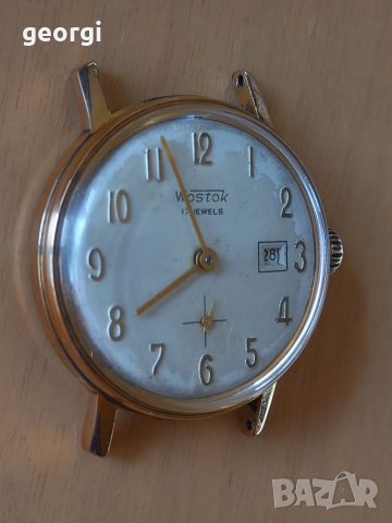 Позлатен съветски механичен часовник Восток 17 jewels, снимка 7 - Мъжки - 41015622