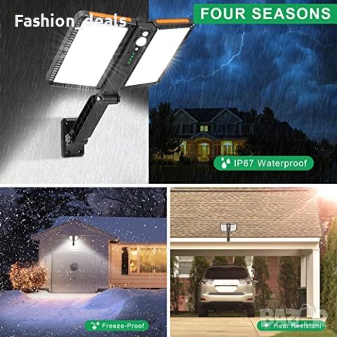 Ново Защитно осветление за вътрешен двор градина Соларни светлини, снимка 4 - Соларни лампи - 40673076