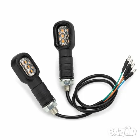 Гъвкави 12V мигачи за мотор с по 3 LED диода 2 броя, снимка 3 - Аксесоари и консумативи - 55865967