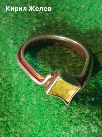 СТАРИНЕН СРЕБЪРЕН СКЪПОЦЕНЕН АРТ НУВО ПРЪСТЕН РЪЧВА РАБОТА ВИСОКА ПРОБА СРЕБРО с ЛУНЕН КАМЪК 29704, снимка 2 - Антикварни и старинни предмети - 41638387