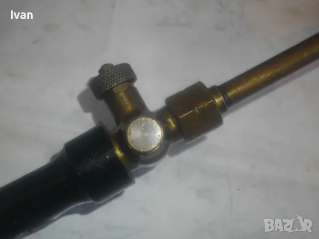 35см ГАЗОВА ГОРЕЛКА СЪС СПУСЪК Старо качество немска ELGA Масивна бакелит бронз, снимка 14 - Други инструменти - 47939396