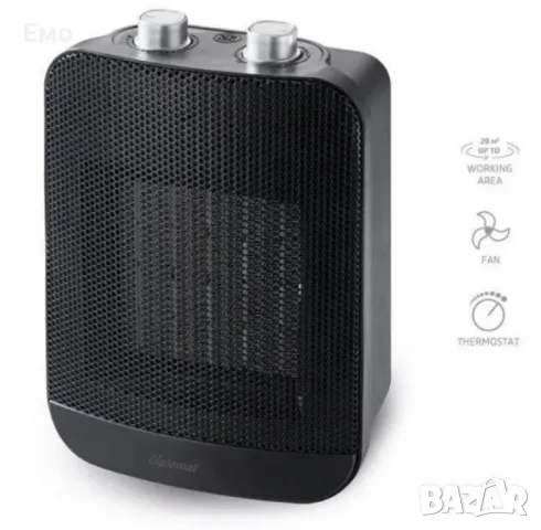 Керамична печка P8, 2000W, Черен – Ефективно и безопасно отопление за всеки дом, снимка 2 - Отоплителни печки - 47786160