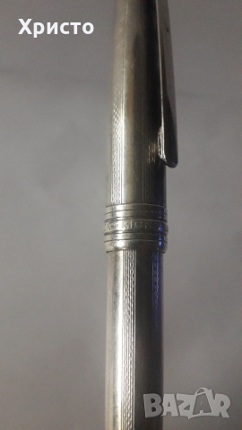 химикалка Монблан Montblanc Meisterstuck Solitaire 164S сребърна изключително рядък модел, снимка 8 - Колекции - 36105288