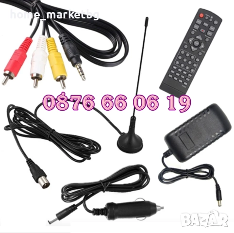 Преносим телевизор 12 инча, портативен цифров телевизор 12 инча 12v / 220v, снимка 6 - Телевизори - 52545582