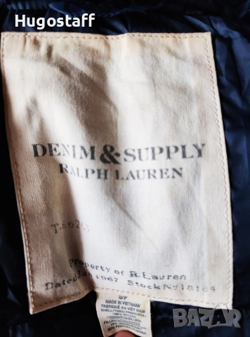 Топло зимно тъмносиньо яке с пух от Denim & Supply Ralph Lauren пухенка парка качулка M, снимка 6 - Якета - 52590328
