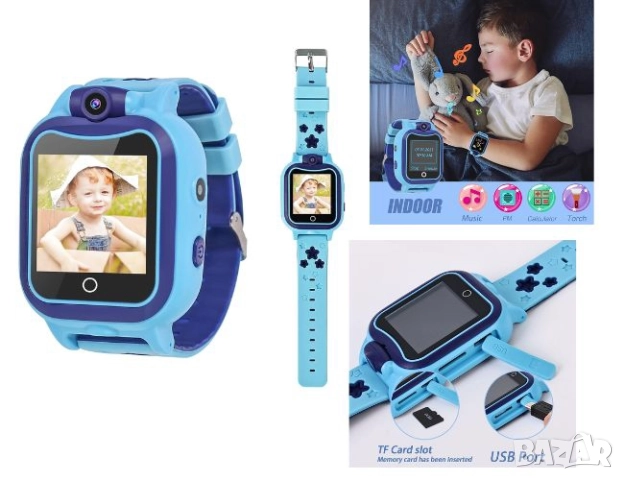 Водоустойчив детски 2G смарт часовник с вградена камера