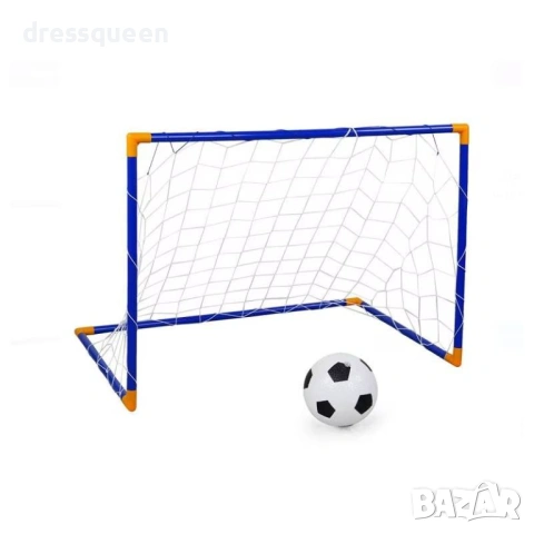 4590 Преносима футболна врата за деца (105 см) + бонус топка и помпа, снимка 2 - Други - 53815790