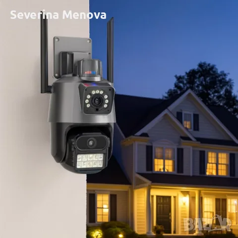 Двойна Smart WiFi безжична IP 6MPX камера 15108 + Подарък Карта памет HIKSEMI NEO 64GB 24369