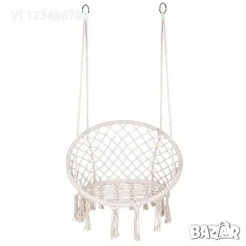 Висяща градинска люлка хамак с възглавница за двама, 130см, снимка 6 - Къмпинг мебели - 51540742