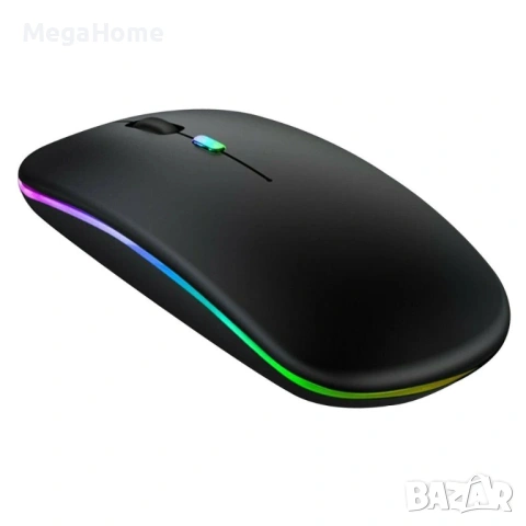 Безжична мишка，Bluetooth 5.0 и 2.4G двоен режим, тихо щракване, RGB LED, 1600 dpi，Акумулаторна, снимка 7 - Клавиатури и мишки - 53228333