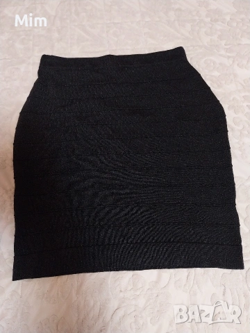 М Черна, еластична, бандажна пола, снимка 3 - Поли - 53671844