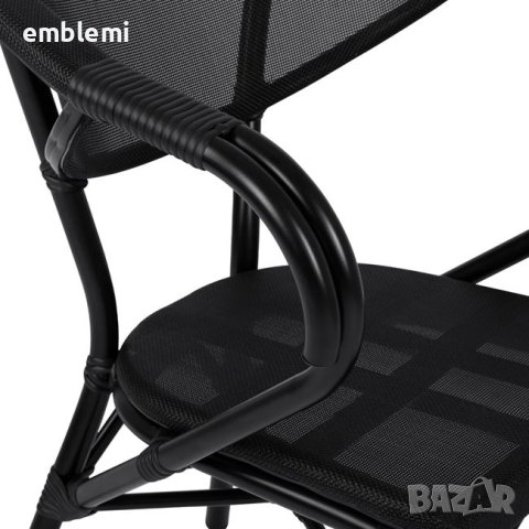 Стол трапезен градински Costa HM5025 Черен, снимка 4 - Столове - 44276225