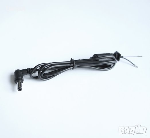 Захранващ кабел за адаптер/лаптоп ъглов/прав 5,5x2,5мм(ж)/2 жила 1,5m, снимка 1
