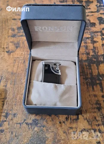 запалка Ронсън Ronson черна в подаръчна кутия, снимка 2 - Запалки - 56257423