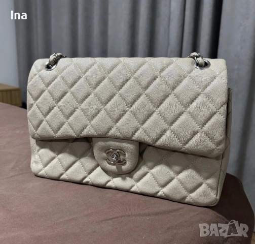 Бежова чанта шане@л