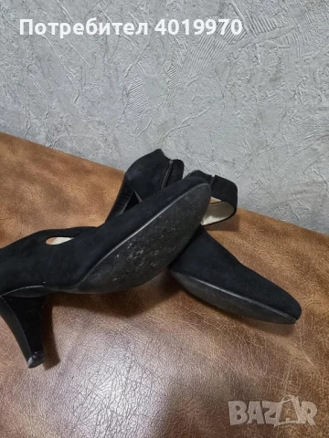 Дамски велурени обувки номер 36, снимка 4 - Дамски обувки на ток - 51397228