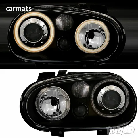 Кристални фарове ANGEL EYES за VW Golf 4 (1997-2004) - черни