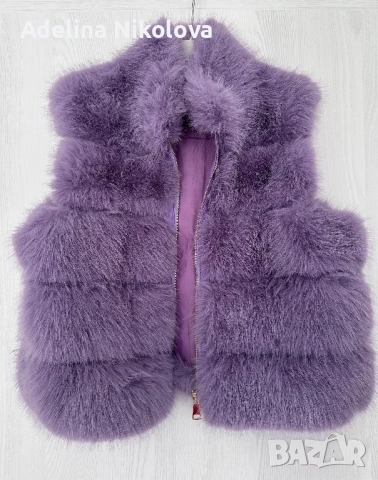 Пухкав дамски къс елек