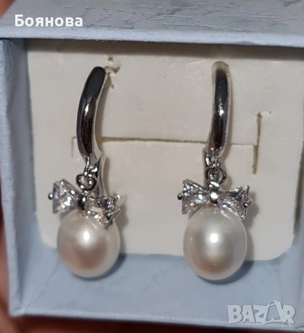 Нежни Обеци от естествени перли и сребро