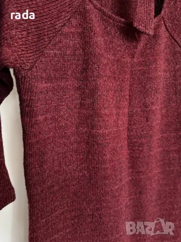 Пуловер, цвят бордо, снимка 3 - Туники - 49672241