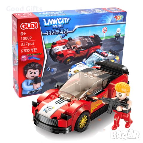 Конструктор Полиция Преследване с коли, 327 части, снимка 3 - Конструктори - 42312400