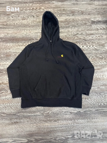 Оригинално мъжко горнище с качулка Carhartt размер Л, снимка 2 - Суичъри - 52353598