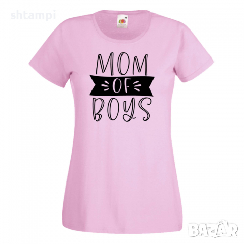 Дамска тениска Mom Of Boys 2,Празник на Майката,Подарък,Изненада,Рожден Ден