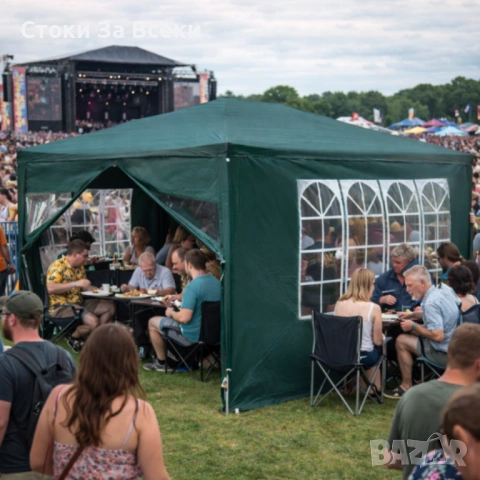 Просторна градинска шатра с водоустойчива рамка, снимка 2 - Градински мебели, декорация  - 53870676