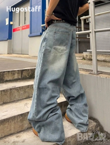 Нови baggy дънки Casual Loose Fit Jeans панталони камуфлаж размер 34, снимка 2 - Дънки - 52459340