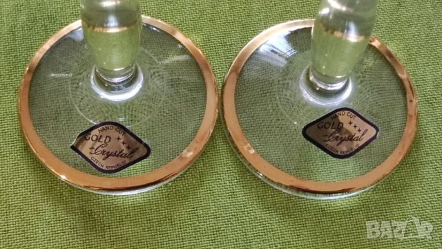 Стар сервиз 6 чаши Арт Бохемия. , снимка 10 - Чаши - 41245970