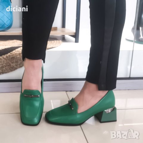 Дамски обувки 2142-2green, снимка 2 - Дамски елегантни обувки - 40619092